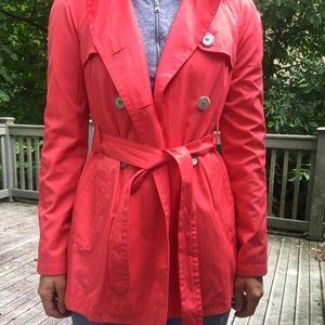 Express Bright Pink Rain Coat